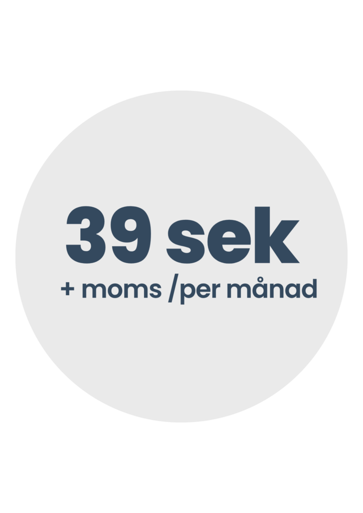 39 sek i månaden.